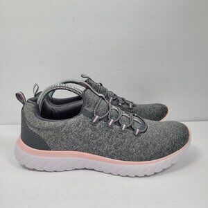 Athletic Works Women's Gray Memory Foam Slip On Sneakers US Size 8.5